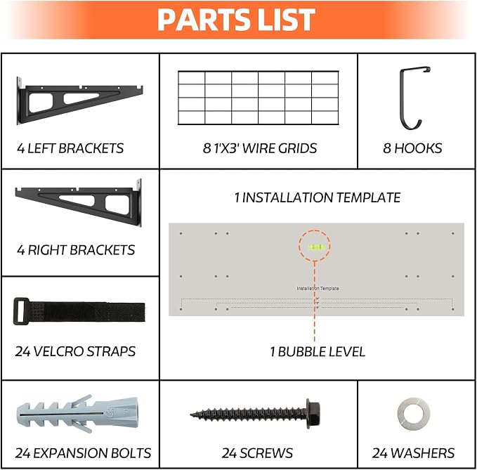 2-Pack 2x6ft Garage Wall Shelf, 72 inch Floating Shelf - Image 5