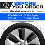 Premium Tesla Wheel Curb Rash Repair Kit - Image 2