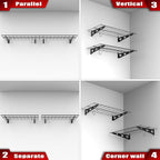 WALMANN 2 Pack Garage Wall Shelves, 2 x 4 ft/24 * 48 inch Wall Mounted Storage - Image 8