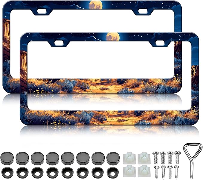 Moon License Plate Frames by Unknown