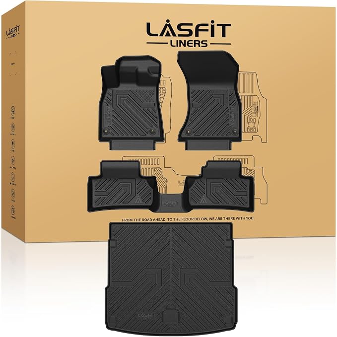 LASFIT Floor Mats & Cargo Mat for Audi Q5/SQ5 2018-2025, TPE All Weather by LASFIT