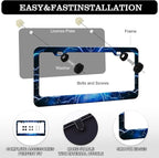 Blue Lightning License Plate Frames - Image 3