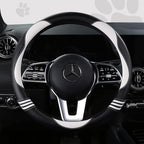 Car Steering Wheel Covers for Women Girl Padded Carbon Fiber PU Leather Cute - Image 2