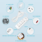 Appliance Extension Cord with Individual Switches on Off - 6 FT - Image 5