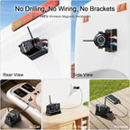 Fookoo HD 1080P 9" Magnetic Wireless Backup Camera, Rechargeable 2 Side View 2 - Image 4