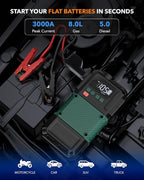 Portable Car Jump Starter with Air Compressor - Image 2
