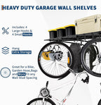 2 Pack Heavy Duty Garage Wall Shelves, 2x4ft Wall Mount Storage Shelf - Image 4