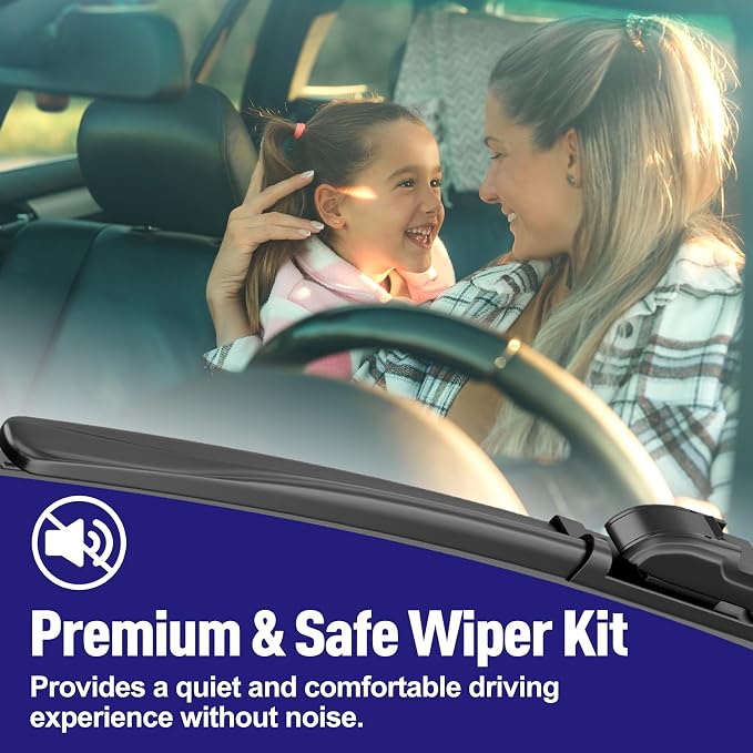 AJK Wiper Blades for Subaru Forester 2014 2015 2016 2017 2018, 2 Piece All - Image 3