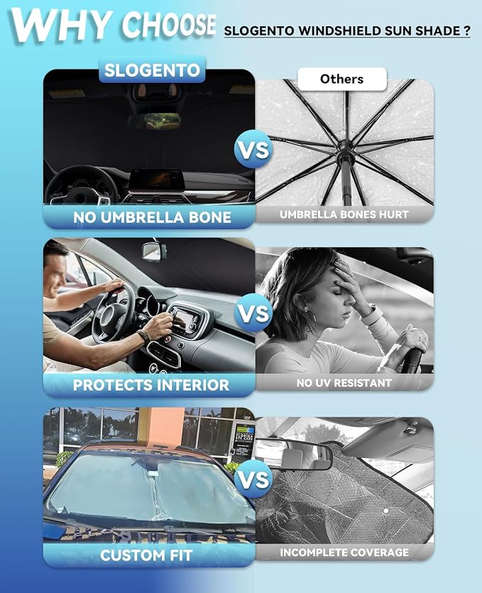 Sunshade Cover for Chevy Traverse Windshield Sun Shade for 2018-2023 - Image 5