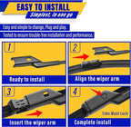 3 wipers Replacement for 2011-2017 GMC Terrain/2011-2017 Chevrolet Equinox - Image 8