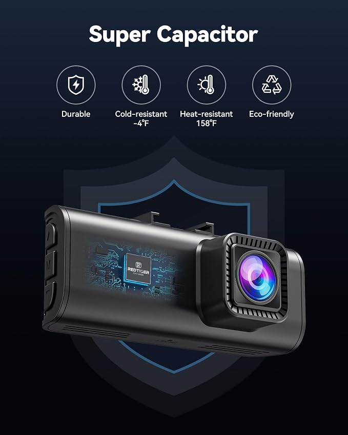 REDTIGER Dash Cam Front Rear, 4K/2.5K Full HD Dash Camera - Image 7