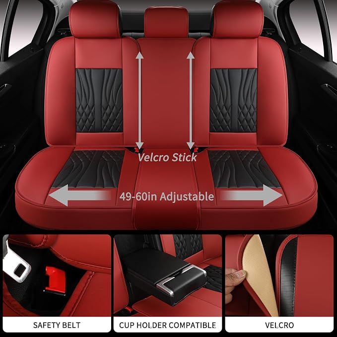 Leather Car Seat Covers, Car Seat Protector Waterproof, Seat Covers Full Set - Image 5
