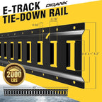 E Track 4'（2 Pack） with Powder-Coated Steel Trailer Tie Down - Image 2