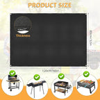 Under Grill Mat for Outdoor Grilling, 32 x 48 inches Double-Sided Fireproof - Image 2
