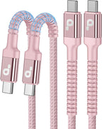USBC Cables 6FT, Long USB C Fast Charging Cable Nylon Braided USBC iPhone by PRAKIE
