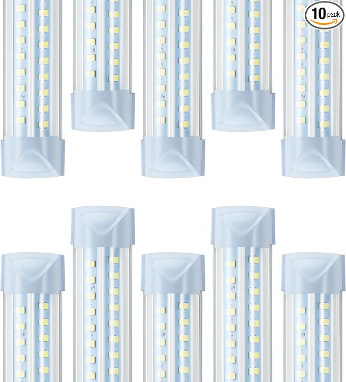 10 Pack 8FT T8 LED Shop Lights, 120W Integrated Tube Light, 19200LM 6000-6500K by Unknown