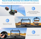 10.1" Magnetic Solar Wireless Backup Camera System, HD1080P Loop Recording 10.1 - Image 2