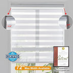 Persilux Cordless Zebra Blinds for Windows, Free-Stop Dual Layer Zebra Roller - Image 4