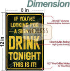 "Sign to Drink Tonight" Funny Bar Sign or Man Cave Decor | 12x8″ Durable - Image 2