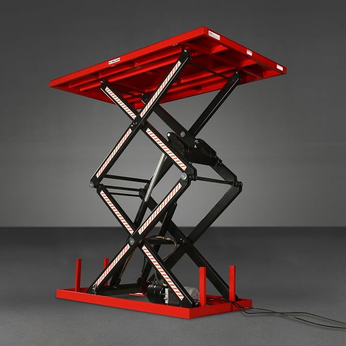 2200 lbs Capacity Stationary Powered Hydraulic Double Scissor Lift Table - Image 8