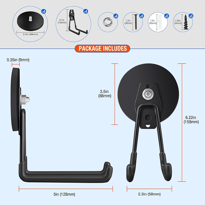 4 Pack Large Strong Magnetic Hooks - Image 3