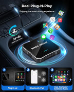 Wireless CarPlay Adapter for iPhone/Android Auto Wireless Adapter, Support - Image 3