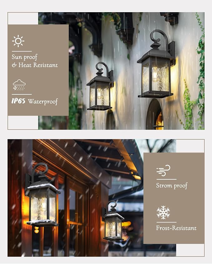 FEMILA 21" Outdoor Wall Light Fixture, Rust-Proof Waterproof Outdoor Wall Light - Image 4