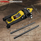 DNA MOTORING Low Profile Hydraulic Trolley Service/Floor Jack, 4 Ton Capacity - Image 8