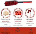 Professional 4 Pack Long Handle Wheel Brush Kit - Image 4