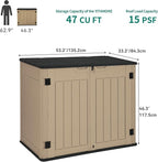 YITAHOME Extra Large Outdoor Horizontal Storage Shed, 4.5x4ft Resin Tool Sheds - Image 7