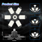 8 Pack 220W Garage Light Ceiling Led Deformable LED Shop Lights - Image 7