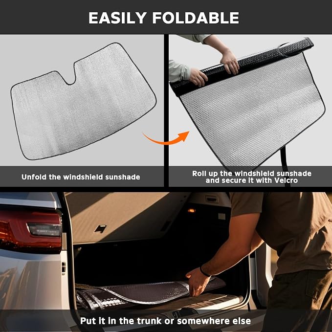 Windshield Sun Shade for 2017-2025 Subaru Impreza WRX Sedan Impreza WRX - Image 6