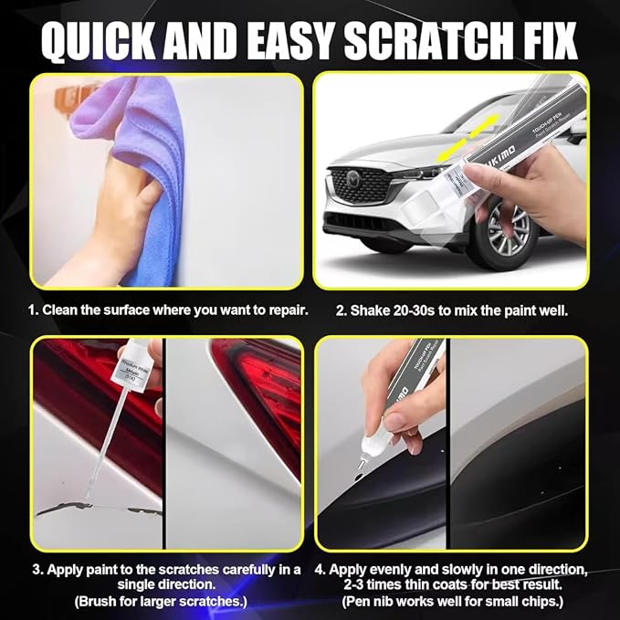 KIKIMO for Mazda Touch Up Paint), Car Paint Repair Kit for Mazda, 2 In 1 - Image 5