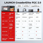 LAUNCH X431 Creader Elite 2.0 FGC OBD2 Scanner, Bi-Directional Scan Tool - Image 2