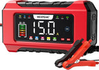 NEXPEAK NC215 15-Amp Battery Charger, 12V 24V LiFePO4 Lead Acid Portable Car by NEXPEAK