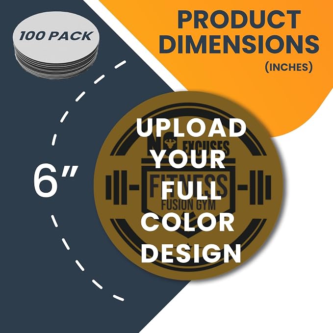 Magnet Me Up Customizable 30 Mil Round Magnet- 6”, 100 PK Weatherproof Car - Image 2