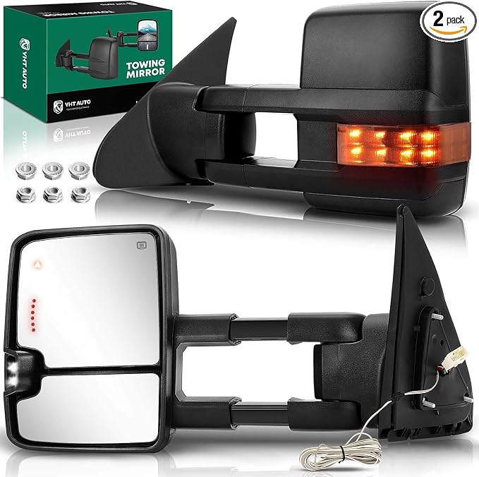 YHTAUTO Power Adjusted Heated Towing Mirrors Fit Toyota Tundra 07-21, Sequoia by YHTAUTO