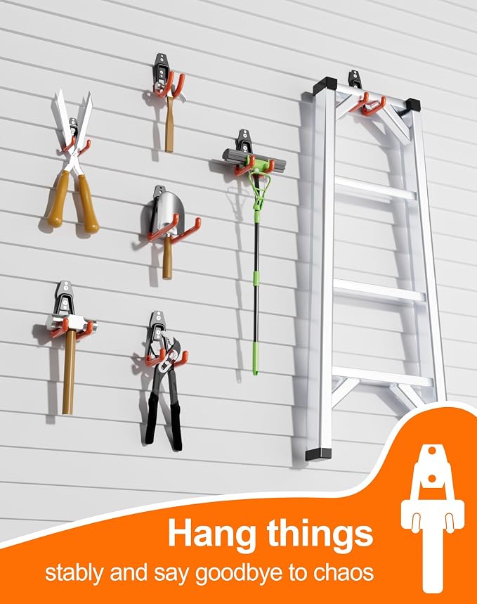 QcoQce 9 Pack Heavy Duty Hooks, Garage Wall Storage - Image 5