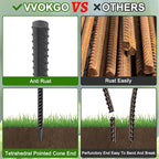 VVOKGO Rebar Stakes 16 Inches Ground Concrete Form Stakes, Straight Metal - Image 3