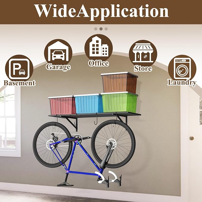 PEKGRIL Garage Wall Shelving Set of 2, 1.5X4 ft Garage Wall Shelves - Image 5
