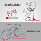 2 Bikes Floor Stand, Adjustable Bicycle Parking Rack - Image 3