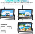 Fookoo 1080P 10" Wireless Backup Camera System, IP69 Waterproof Rear/Front View - Image 4
