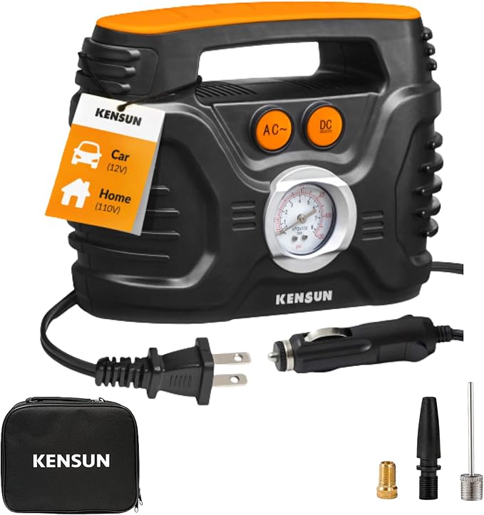 Kensun AC/DC Power Supply Portable Air Compressor Pump by Kensun