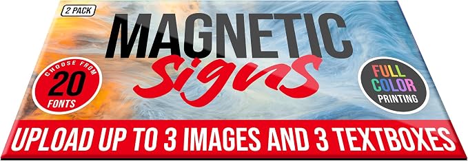 2 Pack, Personalized Magnetic Signs - Image 2