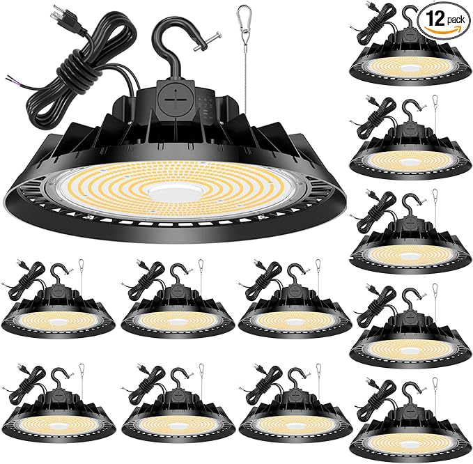 12Pack LED High Bay Lights, 150W UFO High Bay LED Shop Lights, 22500LM by BBESTLED