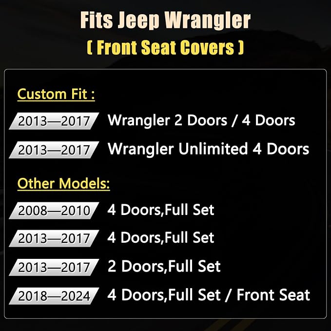 GIANT PANDA Customized Front Car Seat Covers - Image 3