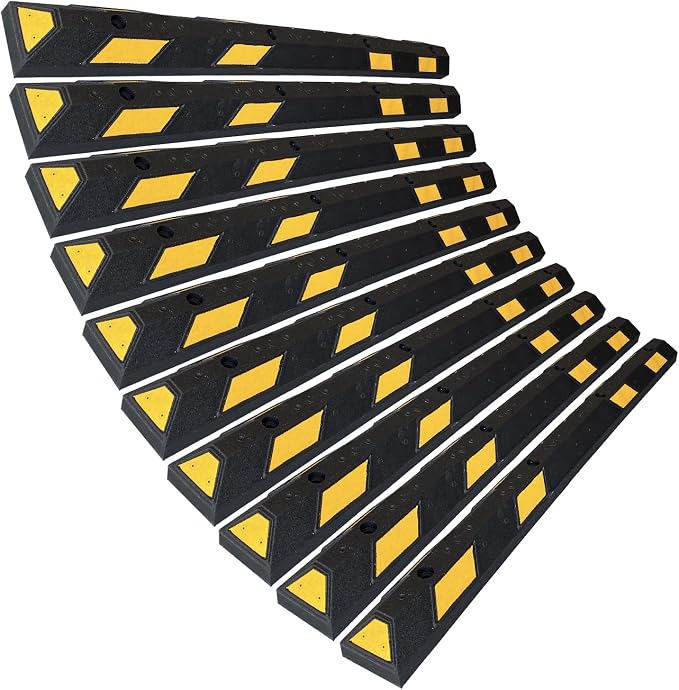 SmartSign Rubber Parking Curb, Heavy Duty Parking Stops by SmartSign