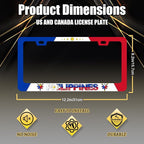 Philippine Flag License Plate Frame Philippines License Plate Stainless Steel - Image 2