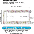 License Plate Cover Multicolor License Plate Frames Folk Flower Hippie Boho - Image 2