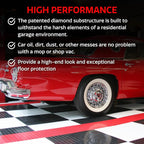 Big Floors RaceDeck Diamond Plate Design, Durable Interlocking Modular Garage - Image 3